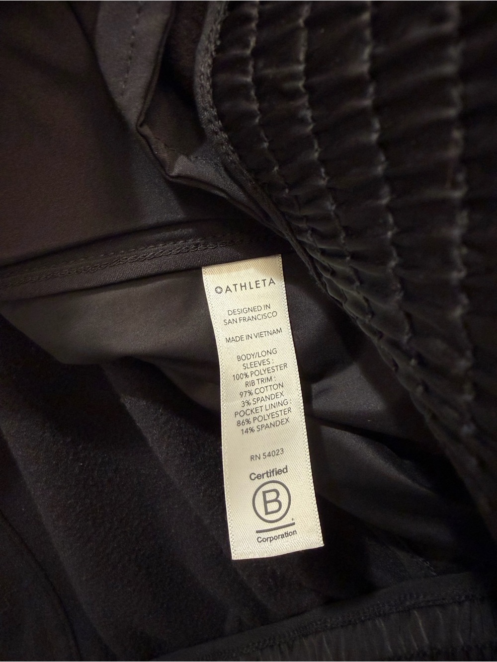 Athleta Black Technical Fleece Bomber Jacket Full Zip Womens XS Gorpcore Warm - Picture 11 of 15